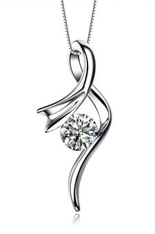 Sterling Silver Pendant Made With Cubic Zirconia