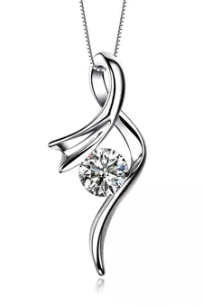 Sterling Silver Pendant Made With Cubic Zirconia