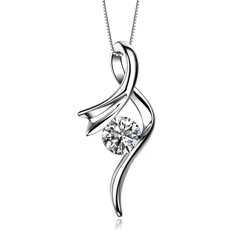 Sterling Silver Pendant Made With Cubic Zirconia