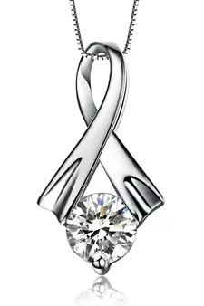 Sterling Silver Pendant Made With Cubic Zirconia