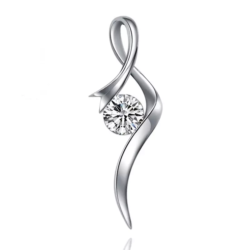Sterling Silver Pendant Made With Cubic Zirconia