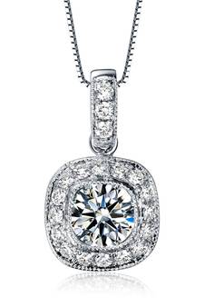 Sterling Silver Pendant Made With Cubic Zirconia