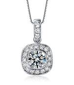 Sterling Silver Pendant Made With Cubic Zirconia