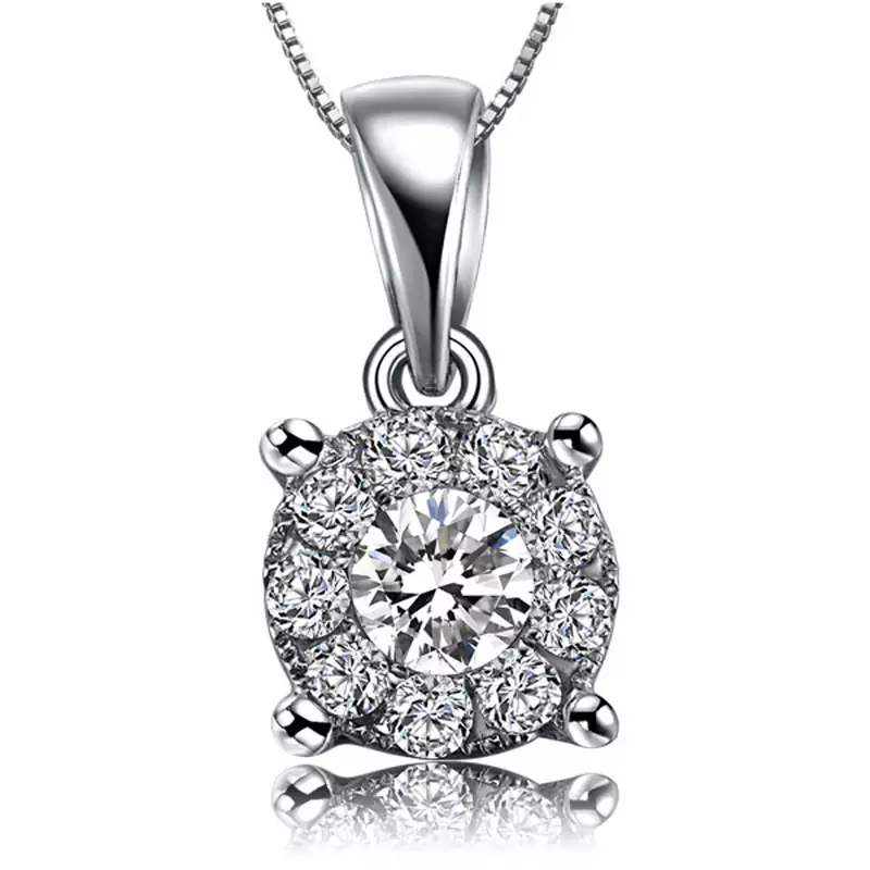 Sterling Silver Pendant Made With Cubic Zirconia