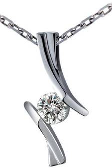 Sterling Silver Pendant Made With Cubic Zirconia