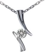 Sterling Silver Pendant Made With Cubic Zirconia