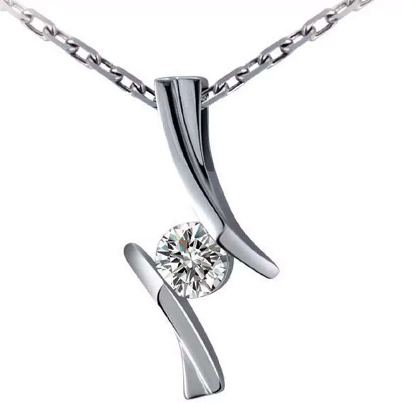Sterling Silver Pendant Made With Cubic Zirconia