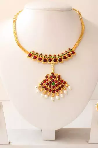 Beautiful Kemp Green Necklace Set Dj08397