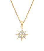 Gold Plated Om Religious Pendant with CZ for Men & Women