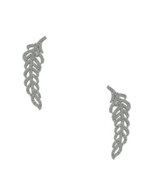 Clear CZ AD American Diamond Ear Cuffs Earrings Jewellery for Women - Orniza 1