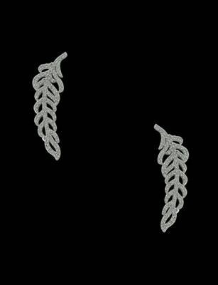 Clear CZ AD American Diamond Ear Cuffs Earrings Jewellery for Women - Orniza 3