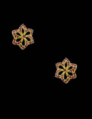 Ruby Red CZ AD American Diamond Stud Earrings Jewellery for Women - Orniza 3