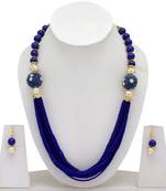 Blue Seed Beads Puwai Necklace