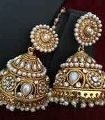 Ethnic Indian Bollywood Fashion Jewelry Set Traditional Jhumka Earrings