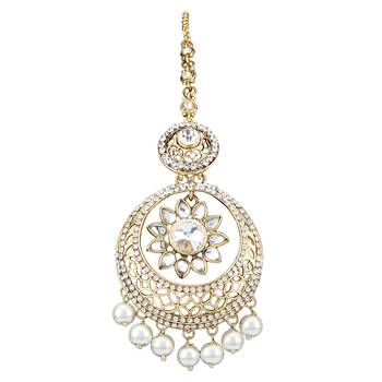Ethnic Indian Bollywood Jewelry Set Traditional Fashion Maang TikkaORMA0213WH 1