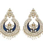 Ethnic Indian Bollywood Fashion Jewelry Set Pearl Hoop Earrings