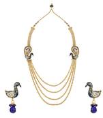 Ethnic Indian Bollywood Fashion Jewelry Set Golden Necklace Set