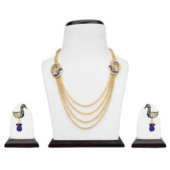 Ethnic Indian Bollywood Fashion Jewelry Set Golden Necklace Set 2