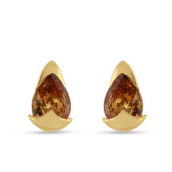 Crystal Brass, Alloy Stud Earring 1
