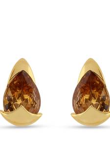 Crystal Brass, Alloy Stud Earring
