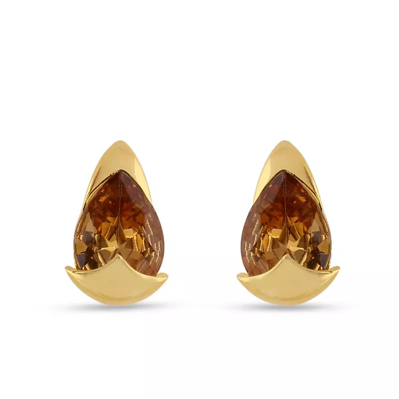 Crystal Brass, Alloy Stud Earring