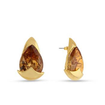 Crystal Brass, Alloy Stud Earring 2
