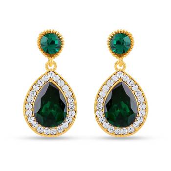 Royal Gold Sparklers Alloy Drop Earring 1