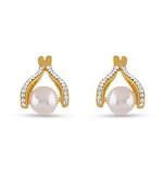 Pearl & Stones Metal Stud Earring