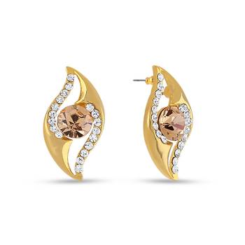 Crystal Brass, Alloy Stud Earring 2