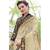 Cream Colour embroidered net saree with blouse
