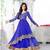 riya sen blue net embroidered semi stitched salwar with dupatta