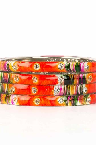 Orange Bangles And Bracelets