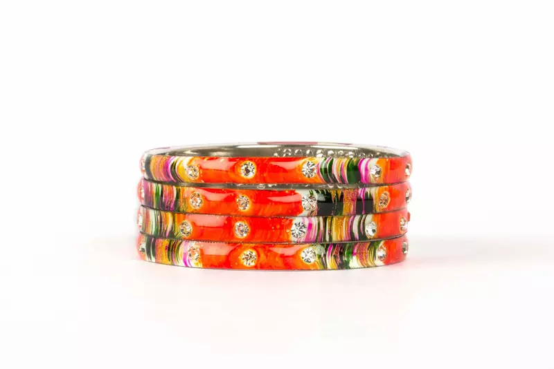 Orange Bangles And Bracelets