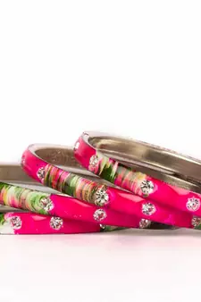 Fuschia Bangles And Bracelets