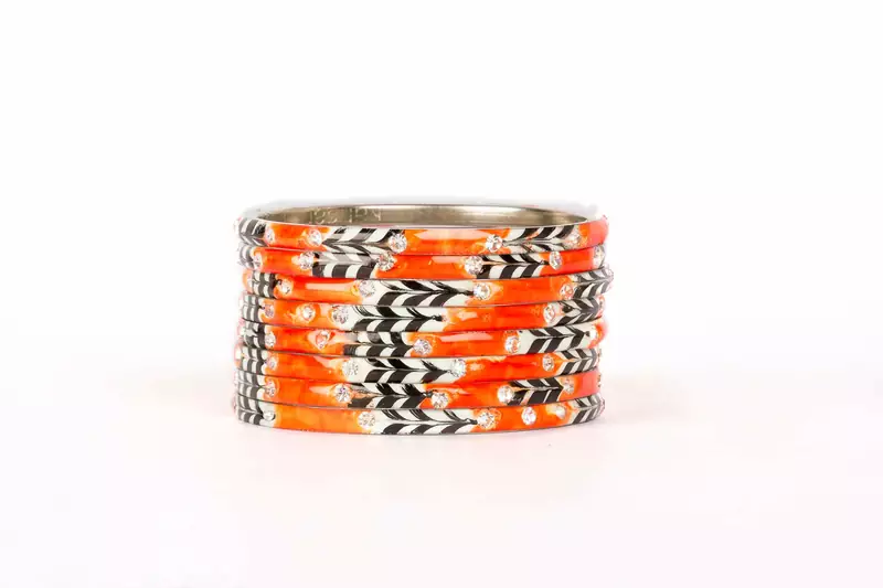 Orange Bangles And Bracelets