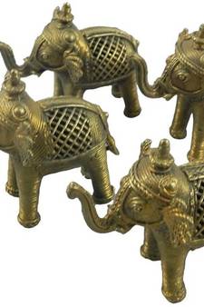 Brass elephant home-furnishing