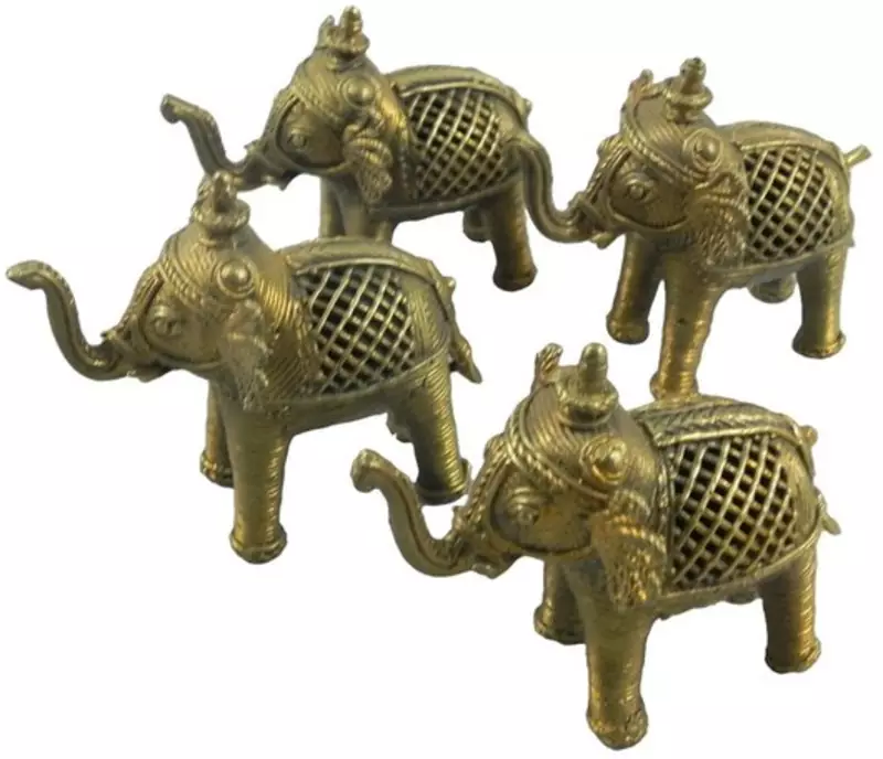Brass elephant home-furnishing