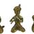 Set of 3 statues home-furnishing