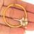 Nose Ring  Bridal Press Nath Gold Plated Kundan Flower, Attached Pearl Chain