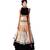Black and cream net unstitched lehenga choli