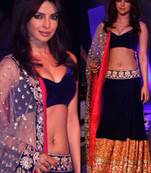 Priyanka chopra bollywood blue replica lehenga