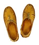 Ekolhapuri Attractive Light Yellow Kolhapuri Bantu Shoe For Men