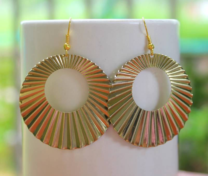 Stylish hoop earrings