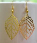 golden leaf earring