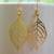 golden leaf earring