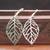 silver leaf earring