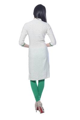 Off-White Printed Khadi kurti 2