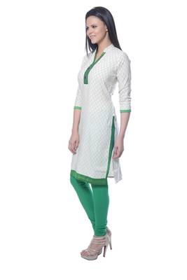 Off-White Printed Khadi kurti 3
