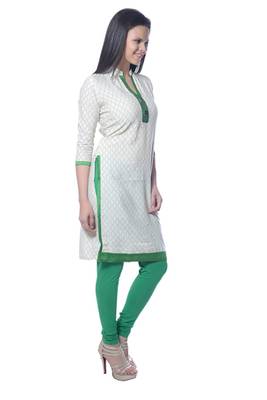 Off-White Printed Khadi kurti 4