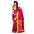 Red woven art silk saree with blouse